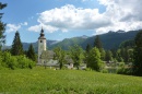 Kościół NMP w Bledzie nad zatoką jeziora o tej samej nazwie